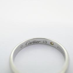 Cartier Ring Classic Wedding 1PD Diamond Pt950 Platinum Ladies