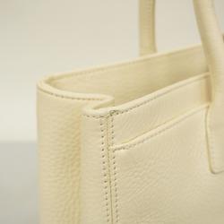 Chanel Tote Bag Executive Leather White Women's