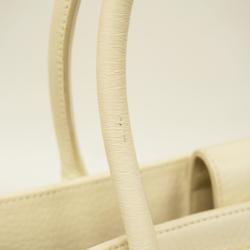 Chanel Tote Bag Executive Leather White Women's