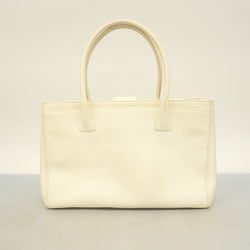 Chanel Tote Bag Executive Leather White Women's