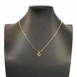 Christian Dior Necklace CD Circle GP Plated Gold Women's