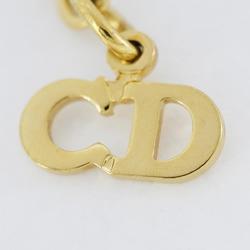 Christian Dior Necklace CD Circle GP Plated Gold Women's