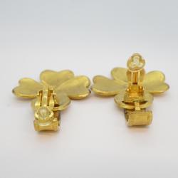 Chanel Earrings Coco Mark Clover GP Plated Gold 95P Women's