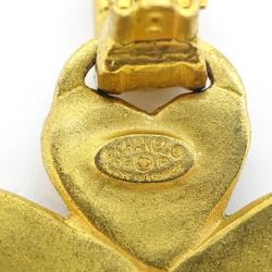 Chanel Earrings Coco Mark Clover GP Plated Gold 95P Women's