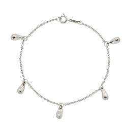 Tiffany & Co. Teardrop 5P Bracelet 17cm SV Silver 925