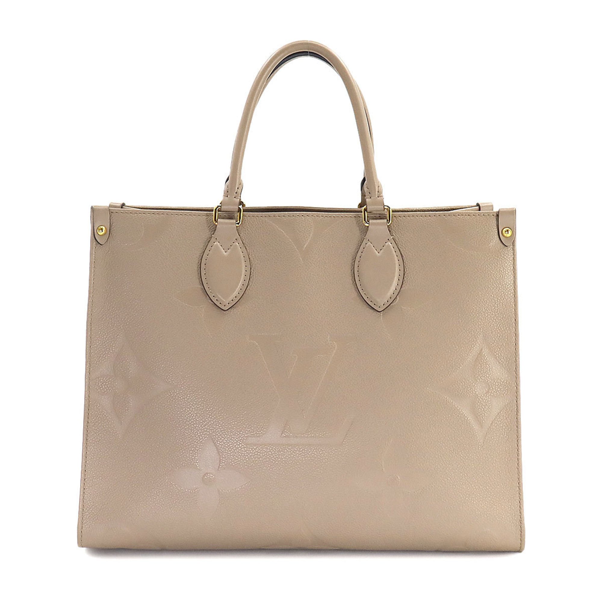 Louis Vuitton LOUIS VUITTON Monogram Empreinte On the Go MM 2way Tote Shoulder Bag Tourterelle M45607 RFID Onthego