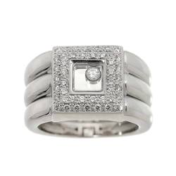 Chopard Happy Diamond Square Ring K18WG White Gold 750