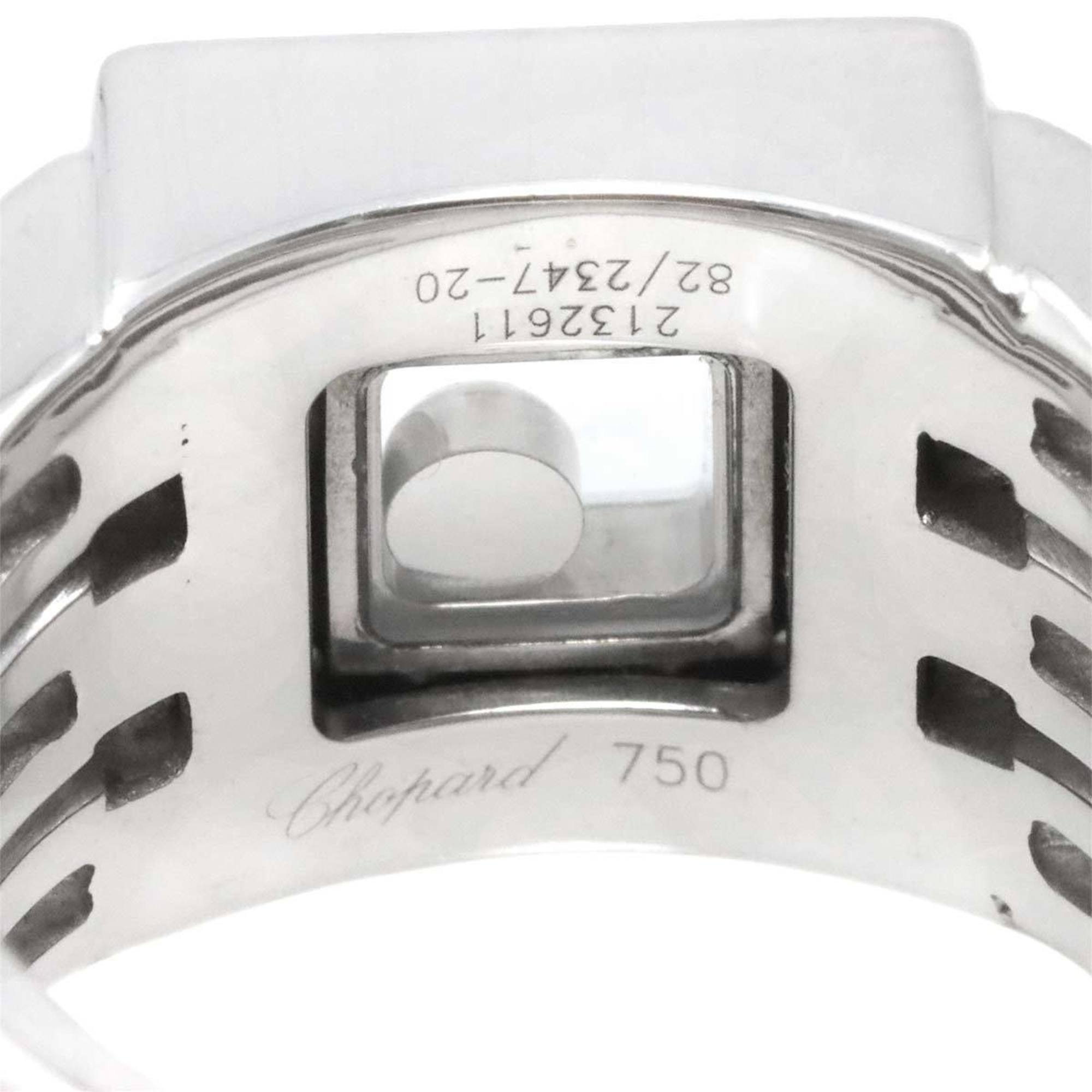 Chopard Happy Diamond Square Ring K18WG White Gold 750