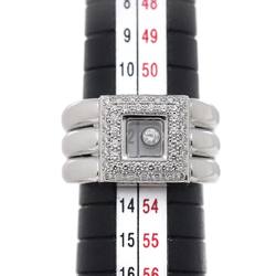 Chopard Happy Diamond Square Ring K18WG White Gold 750