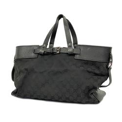 Gucci Tote Bag GG Canvas 106251 Black Women's