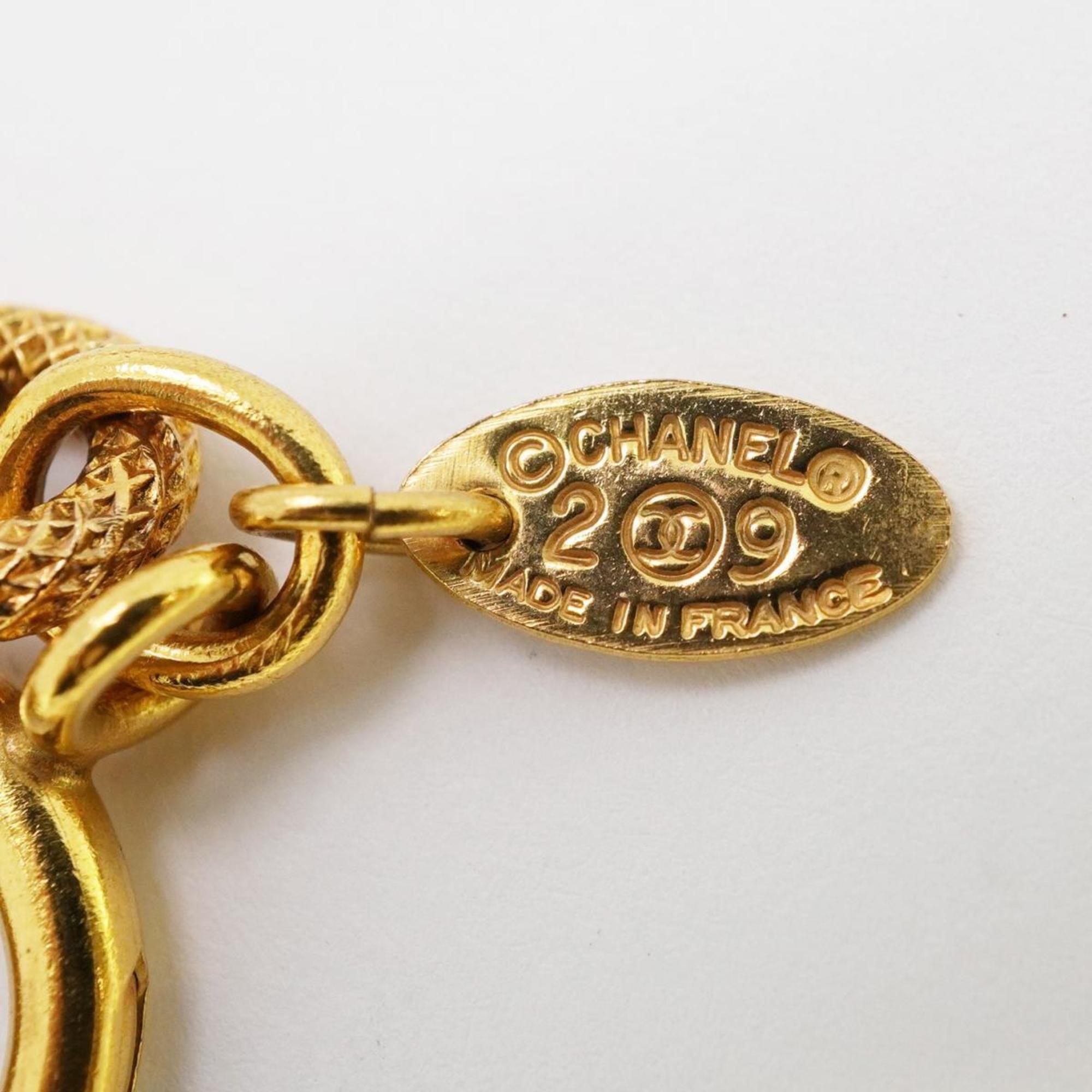 Chanel Necklace Coco Mark GP Plated Gold Women's