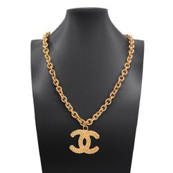 Chanel Necklace Coco Mark GP Plated Gold Women's