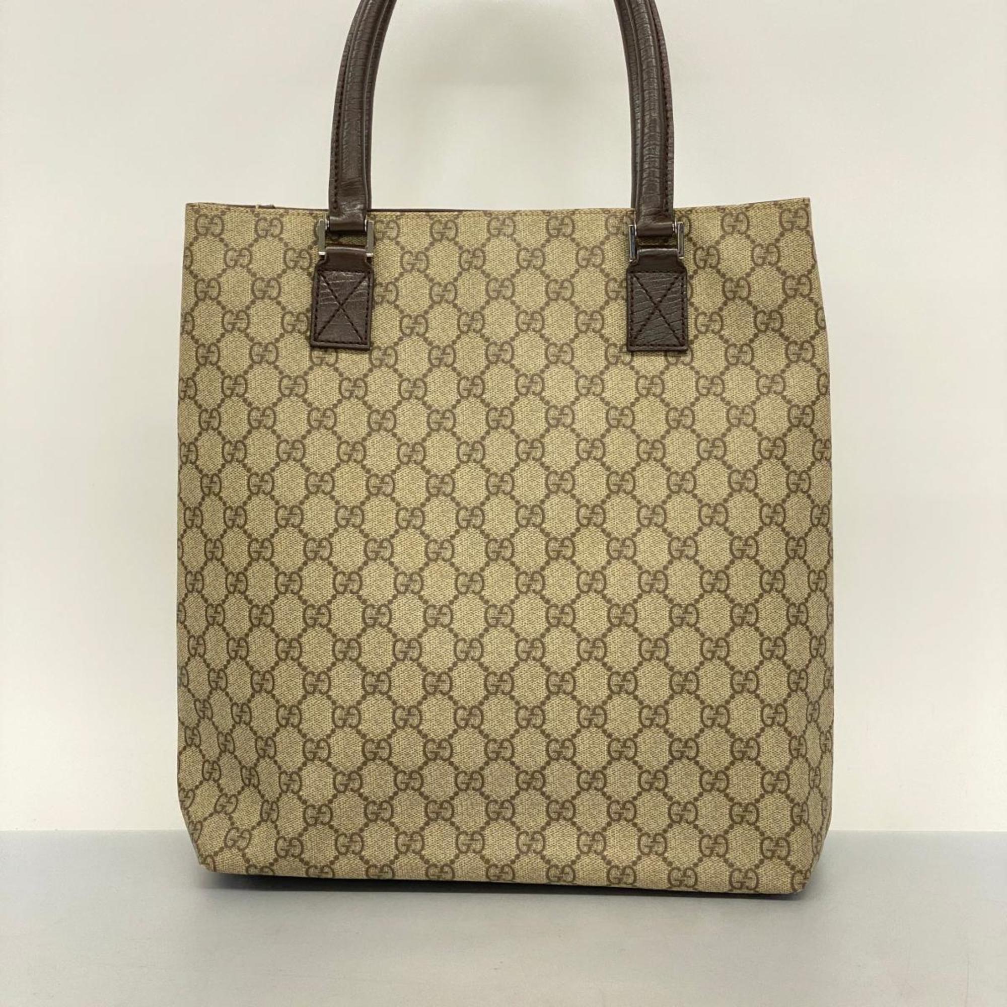 Gucci Tote Bag GG Supreme 131220 Brown Women's