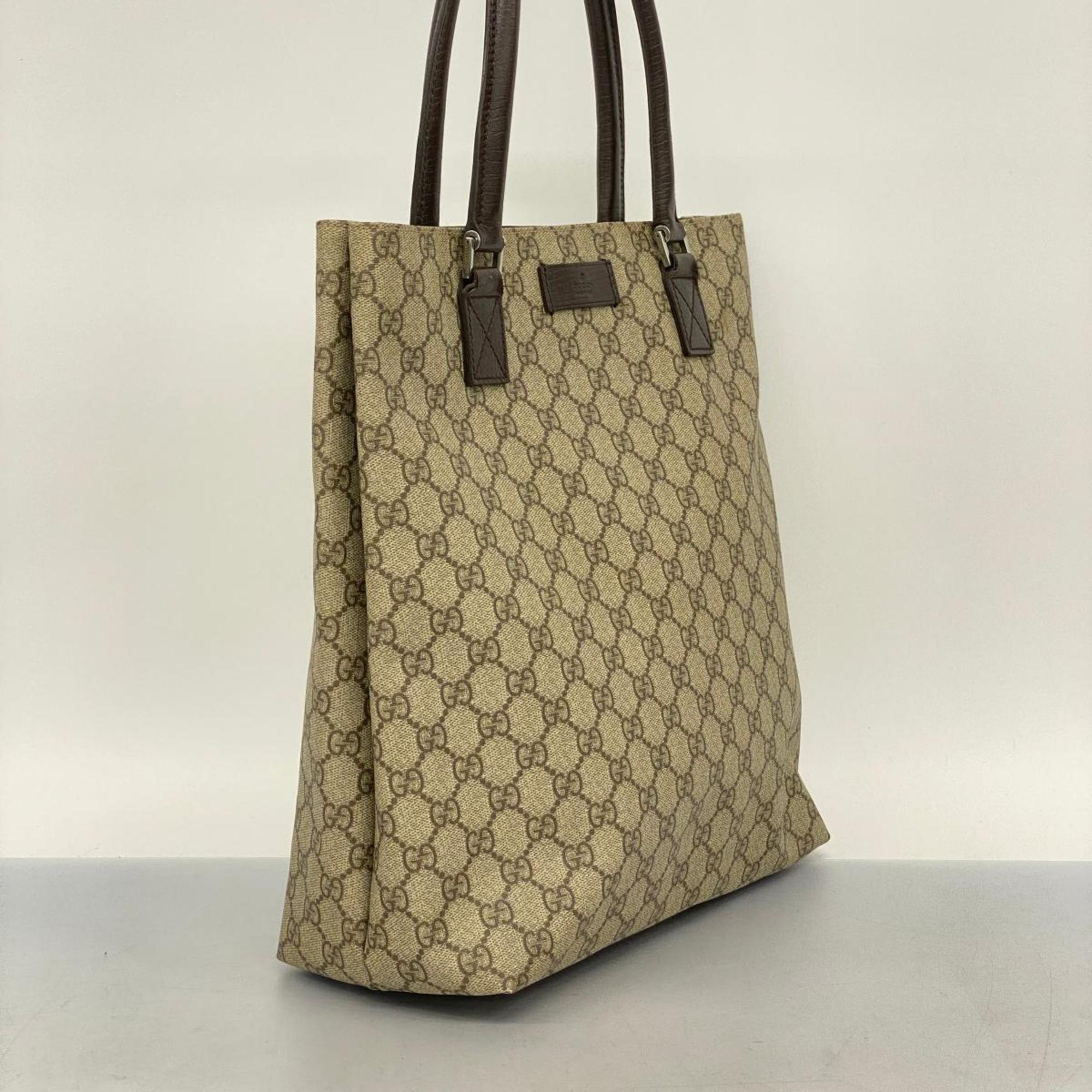 Gucci Tote Bag GG Supreme 131220 Brown Women's