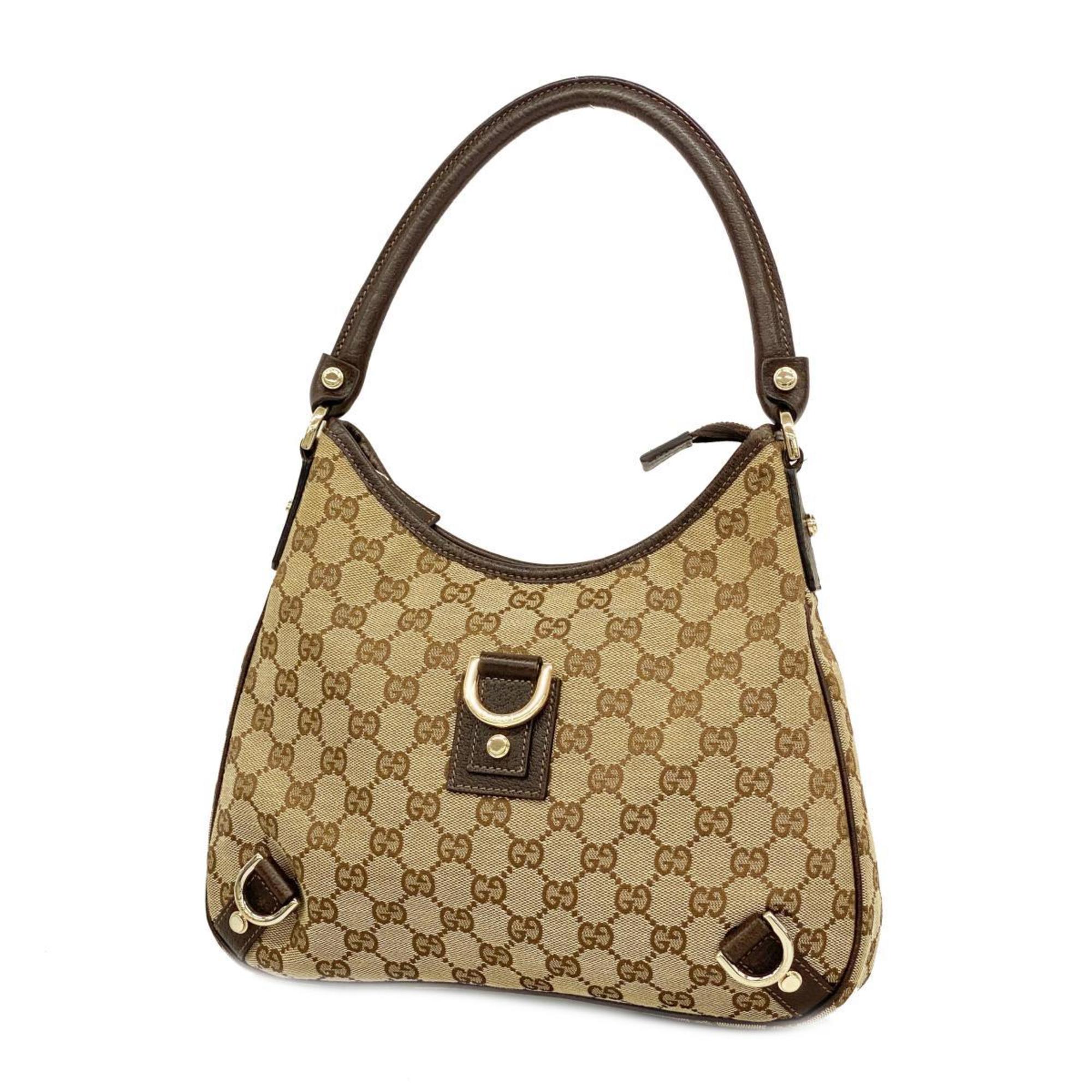 Gucci Handbag GG Canvas Abby 130738 Brown Champagne Women's