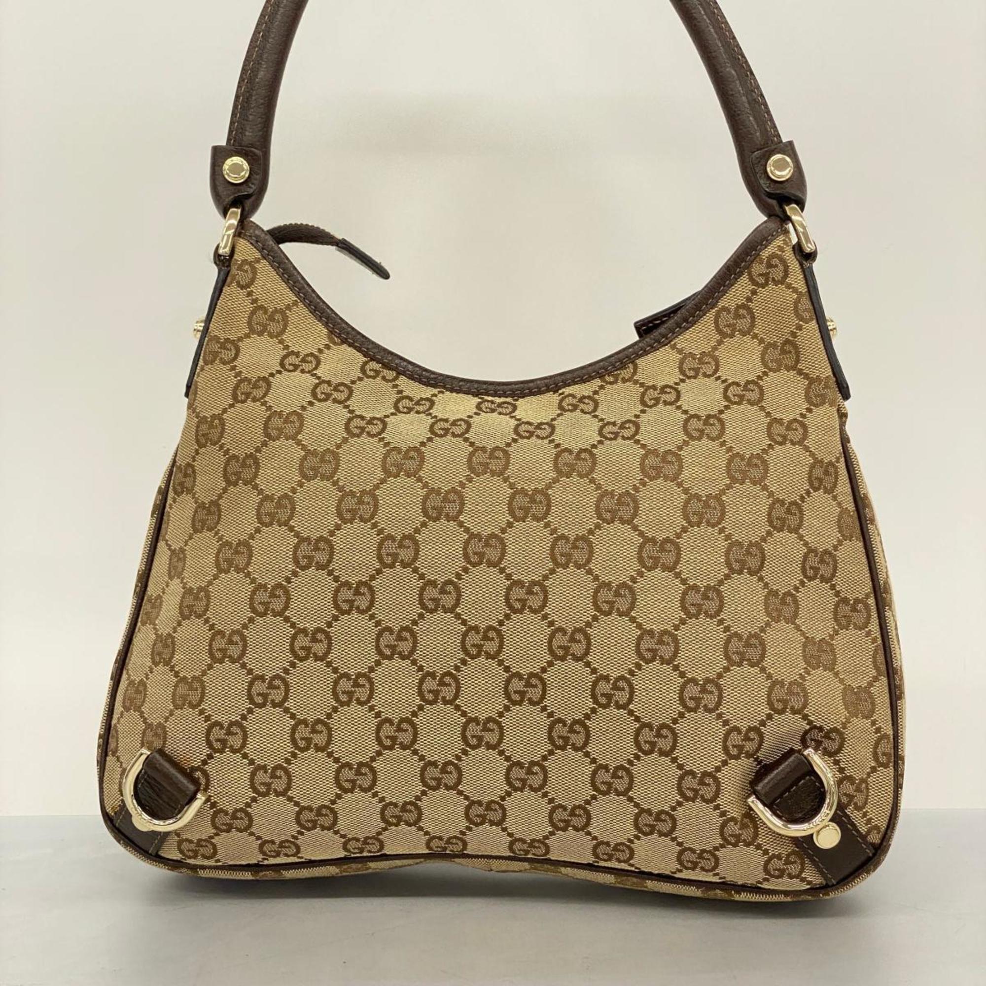 Gucci Handbag GG Canvas Abby 130738 Brown Champagne Women's