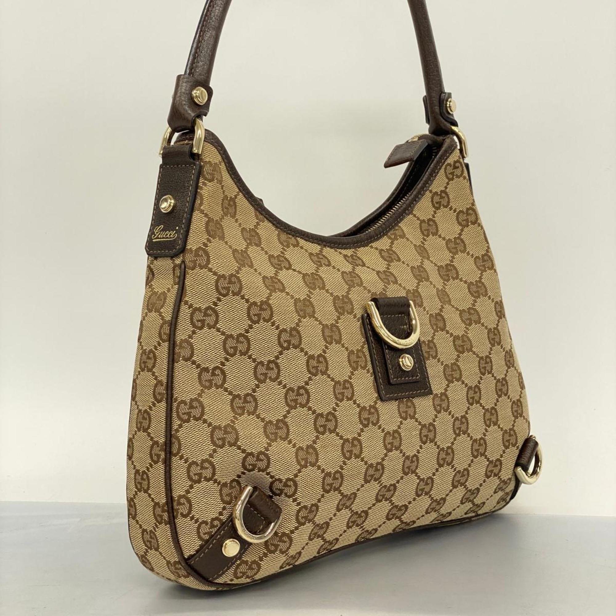 Gucci Handbag GG Canvas Abby 130738 Brown Champagne Women's