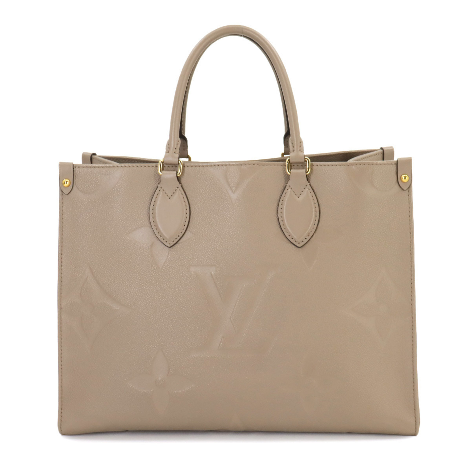 Louis Vuitton LOUIS VUITTON Monogram Empreinte On the Go MM 2way Tote Shoulder Bag Tourterelle M45607 RFID Onthego