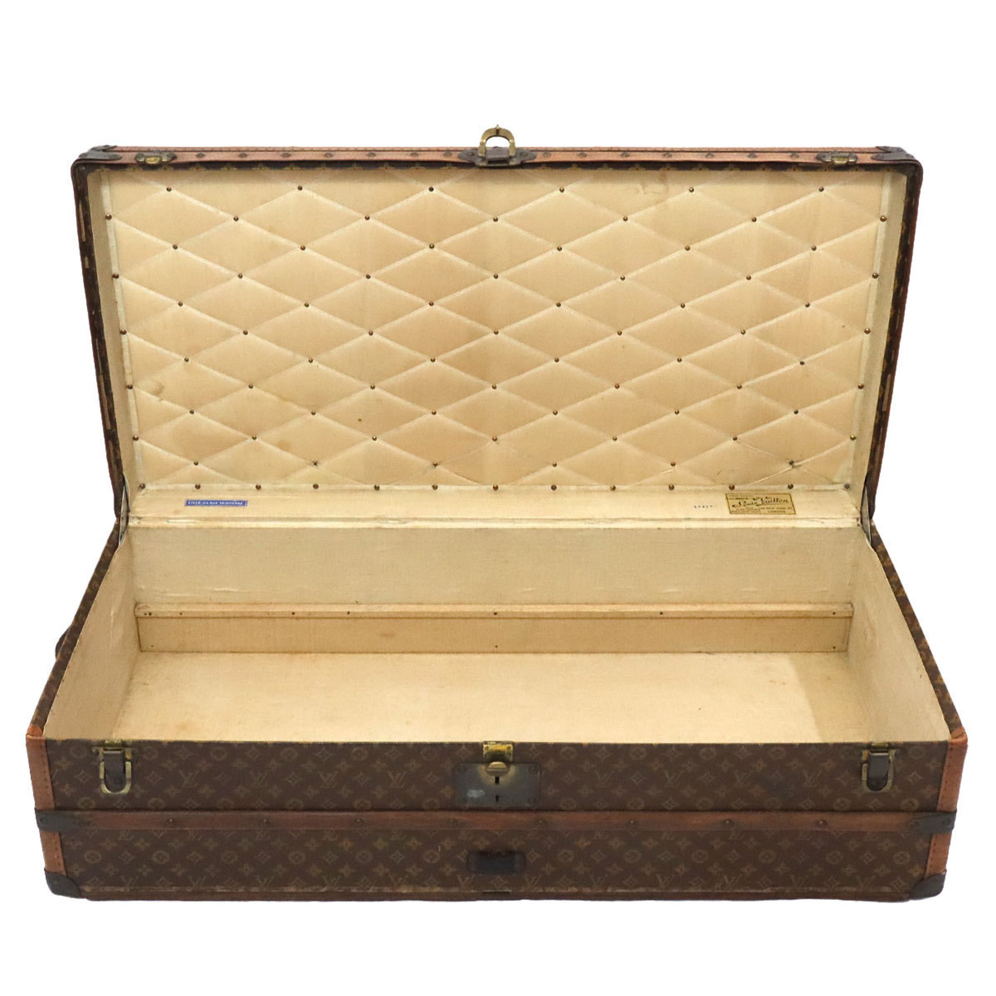 Louis Vuitton Monogram Malle Cabine Trunk Clothing Case Brown