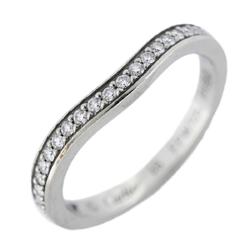 Cartier Ring Ballerina Half Eternity Diamond Pt950 Platinum Women's