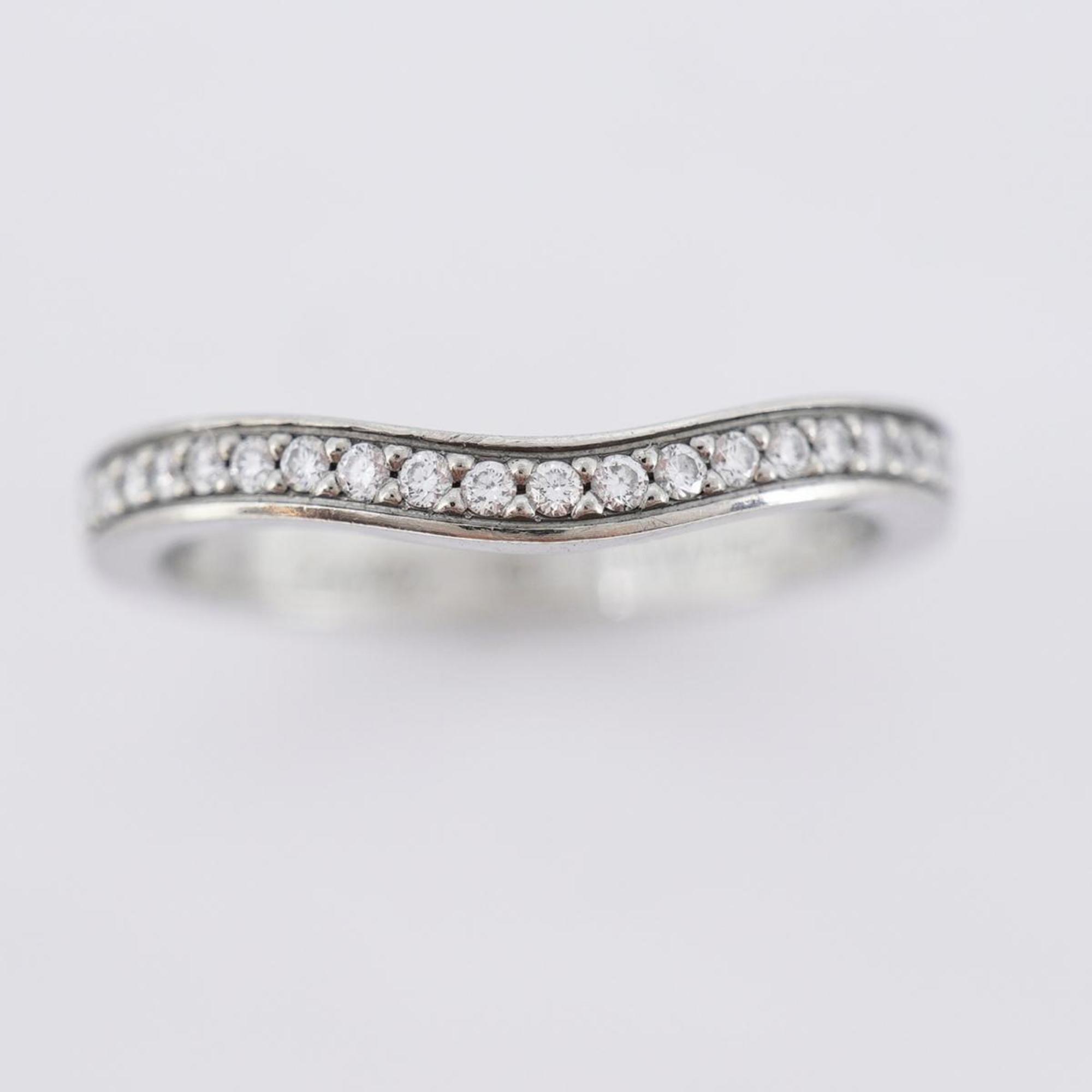 Cartier Ring Ballerina Half Eternity Diamond Pt950 Platinum Women's