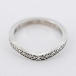 Cartier Ring Ballerina Half Eternity Diamond Pt950 Platinum Women's