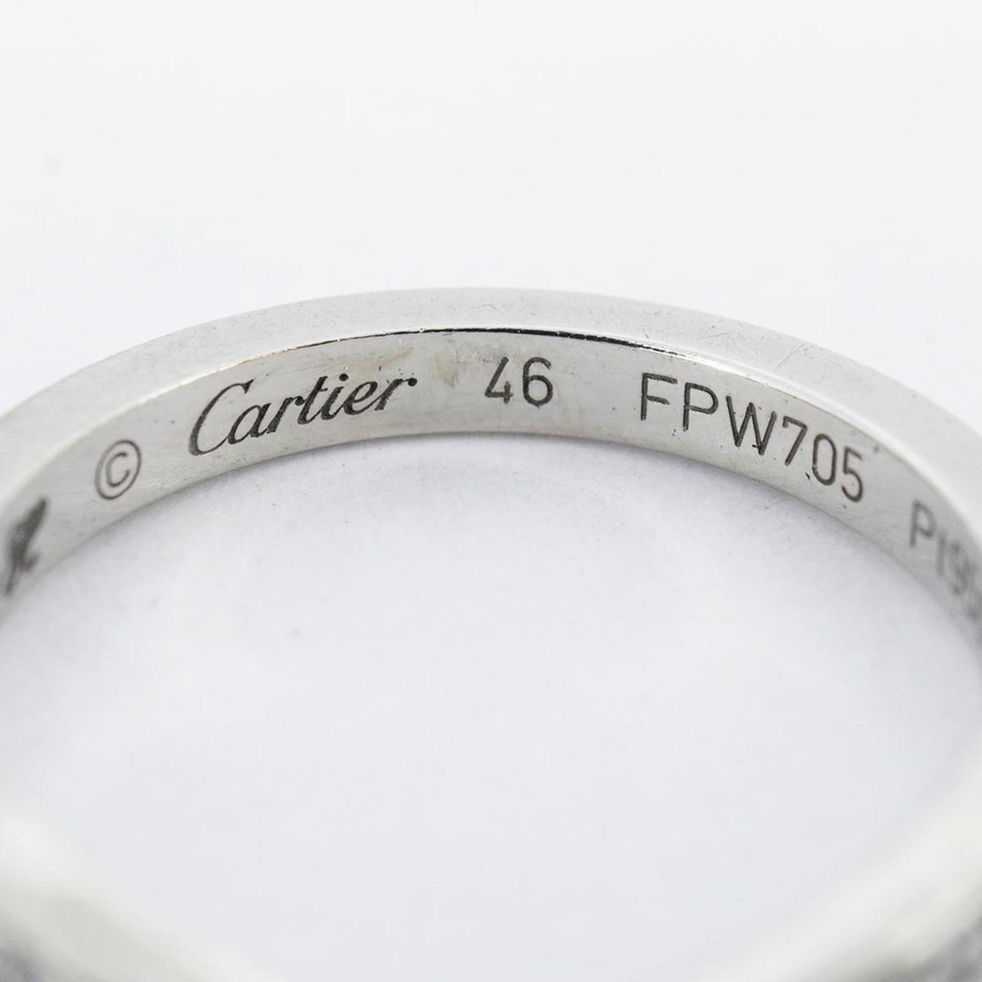 Cartier Ring Ballerina Half Eternity Diamond Pt950 Platinum Women's