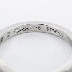 Cartier Ring Ballerina Half Eternity Diamond Pt950 Platinum Women's