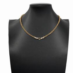 Christian Dior Necklace CD Rhinestone GP Plated Gold Women's