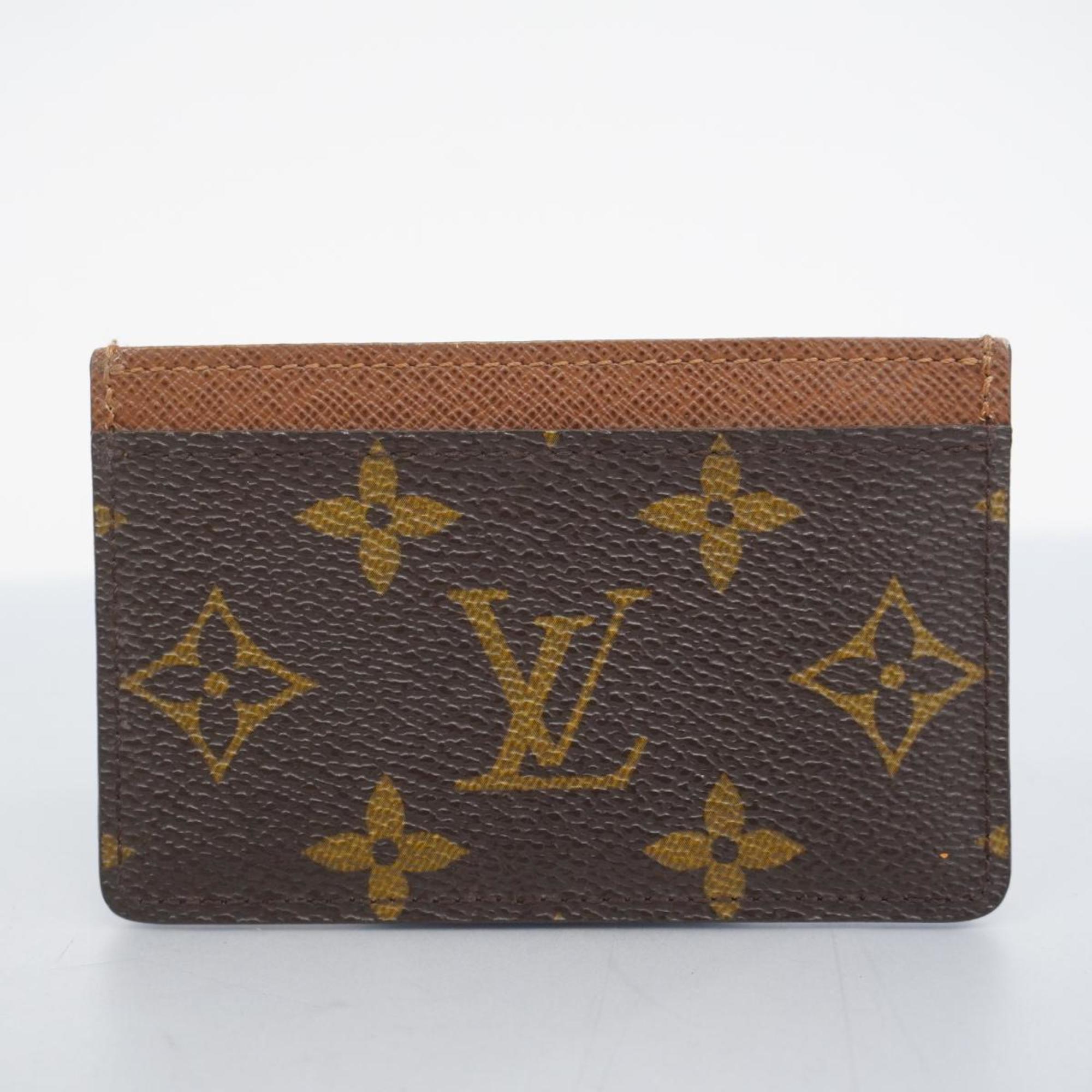 Louis Vuitton Business Card Holder/Card Case Monogram Porte Carte Sample M61733 Brown Men's/Women's