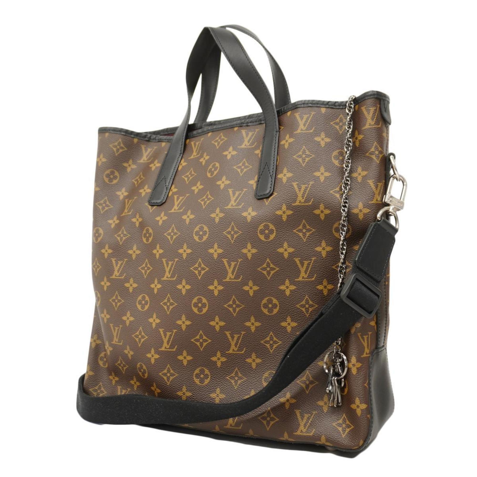 Louis Vuitton Tote Bag Monogram Macassar Davis M56708 Brown Black Men's