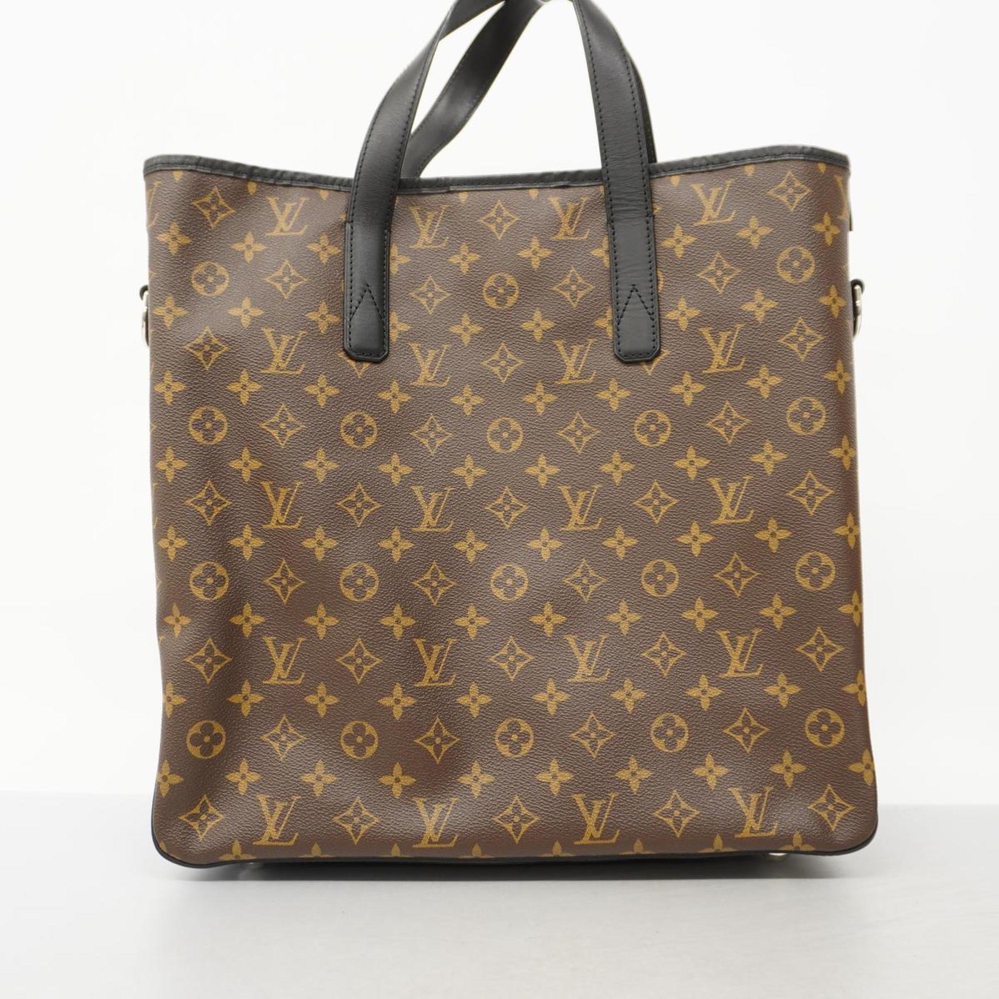 Louis Vuitton Tote Bag Monogram Macassar Davis M56708 Brown Black Men's