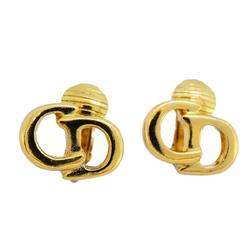 Christian Dior Earrings GP Plated Gold Women's