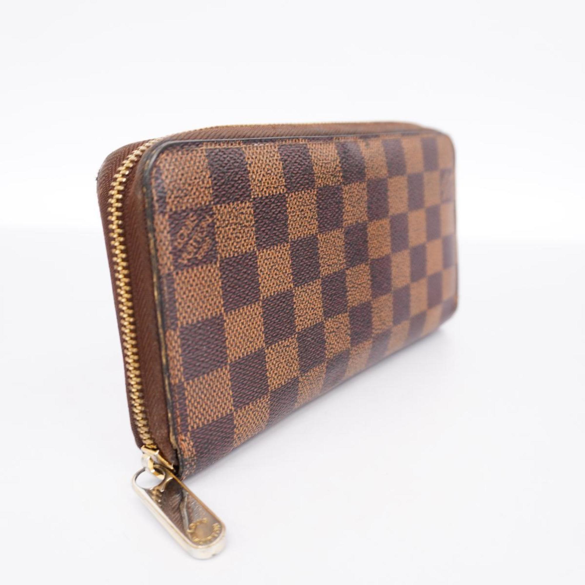 Louis Vuitton Long Wallet Damier Zippy N60015 Ebene Men's Women's