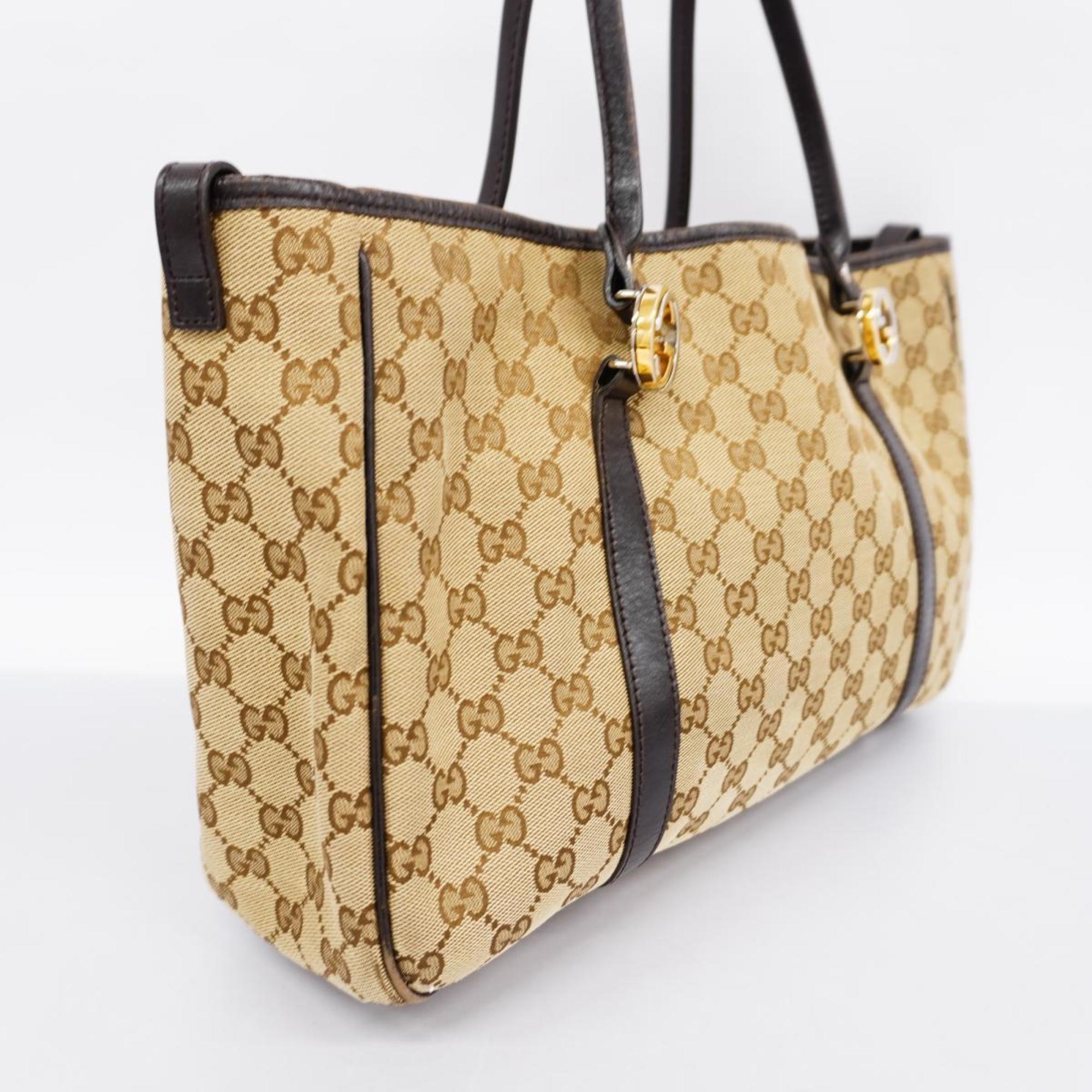 Gucci Tote Bag GG Canvas Interlocking G 232957 Brown Women's