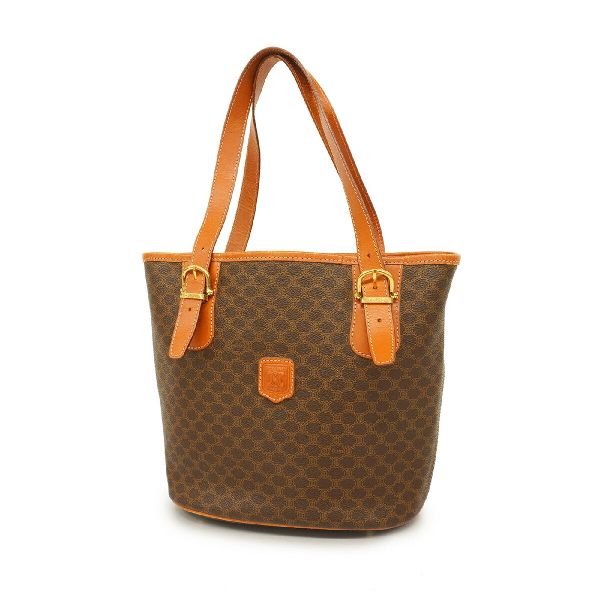 Celine Tote Bag Macadam Brown Women's