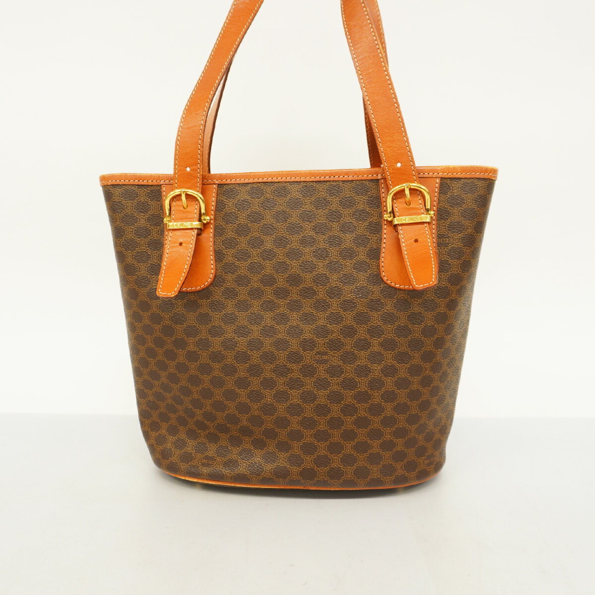 Celine Tote Bag Macadam Brown Women's