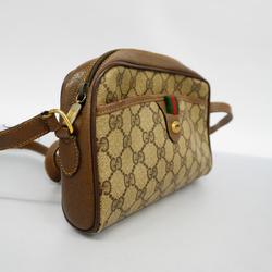 Gucci Shoulder Bag GG Supreme Sherry Line 116 02 089 Brown Beige Women's