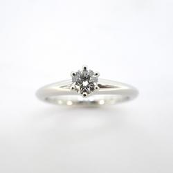 Tiffany Ring Solitaire 1PD Diamond Pt950 Platinum 0.24ct Ladies