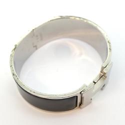 Hermes Bangle Click Clack GM Metal Material Silver Black Men's Women's