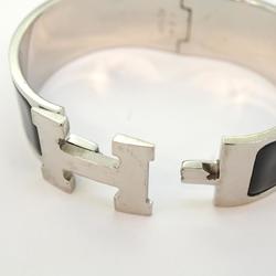 Hermes Bangle Click Clack GM Metal Material Silver Black Men's Women's