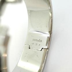 Hermes Bangle Click Clack GM Metal Material Silver Black Men's Women's