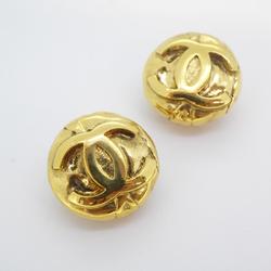 Chanel Earrings Coco Mark Circle GP Plated Gold 97P Women's