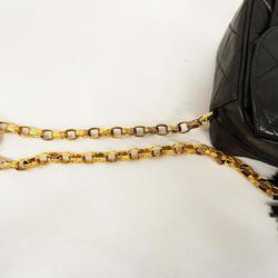 Chanel Shoulder Bag Matelasse Brilliant with Chain Lambskin Black Women's