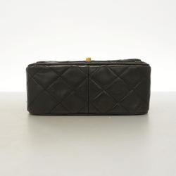 Chanel Shoulder Bag Matelasse Brilliant with Chain Lambskin Black Women's