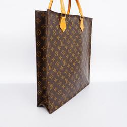 Louis Vuitton Tote Bag Monogram Sac Plat M51140 Brown Women's