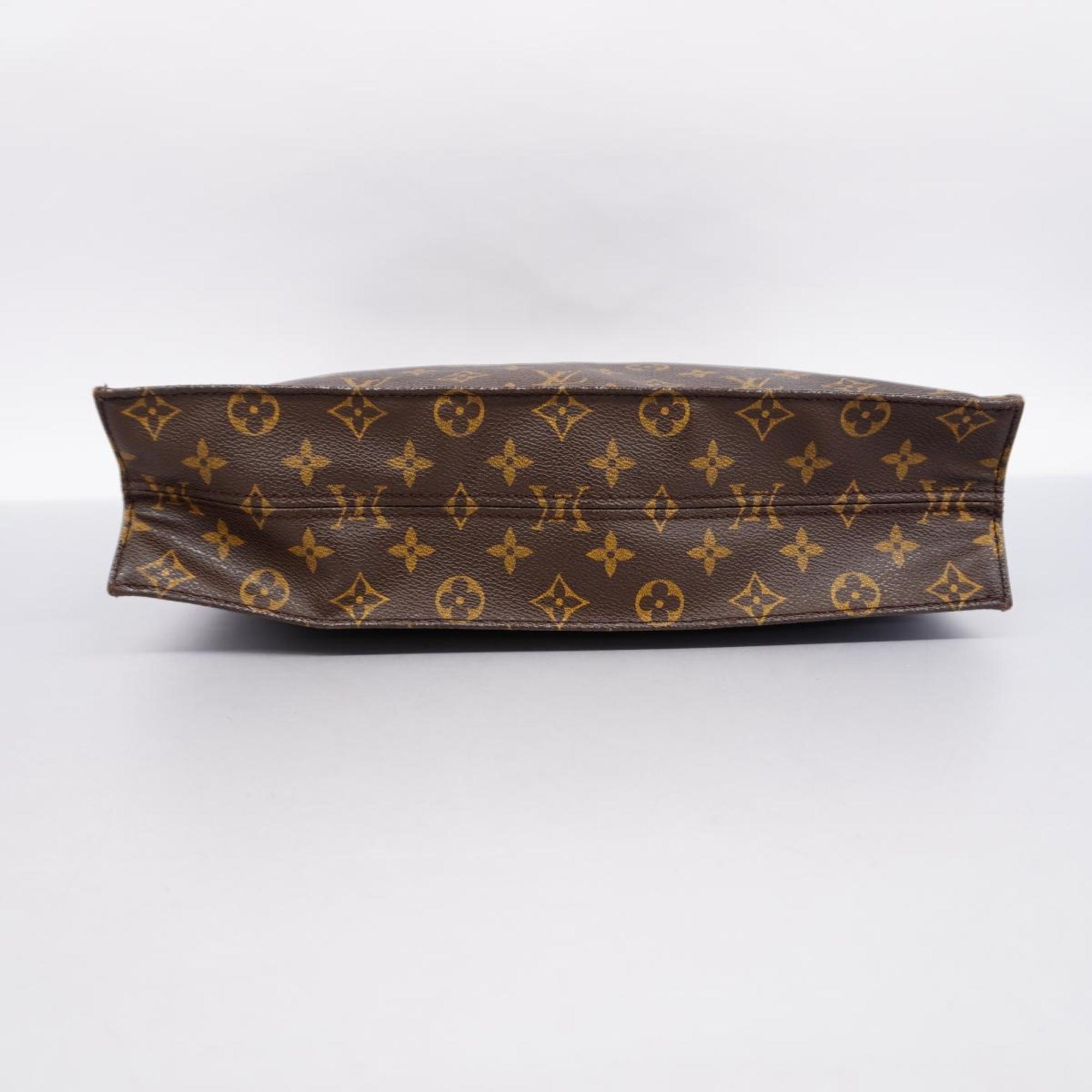 Louis Vuitton Tote Bag Monogram Sac Plat M51140 Brown Women's