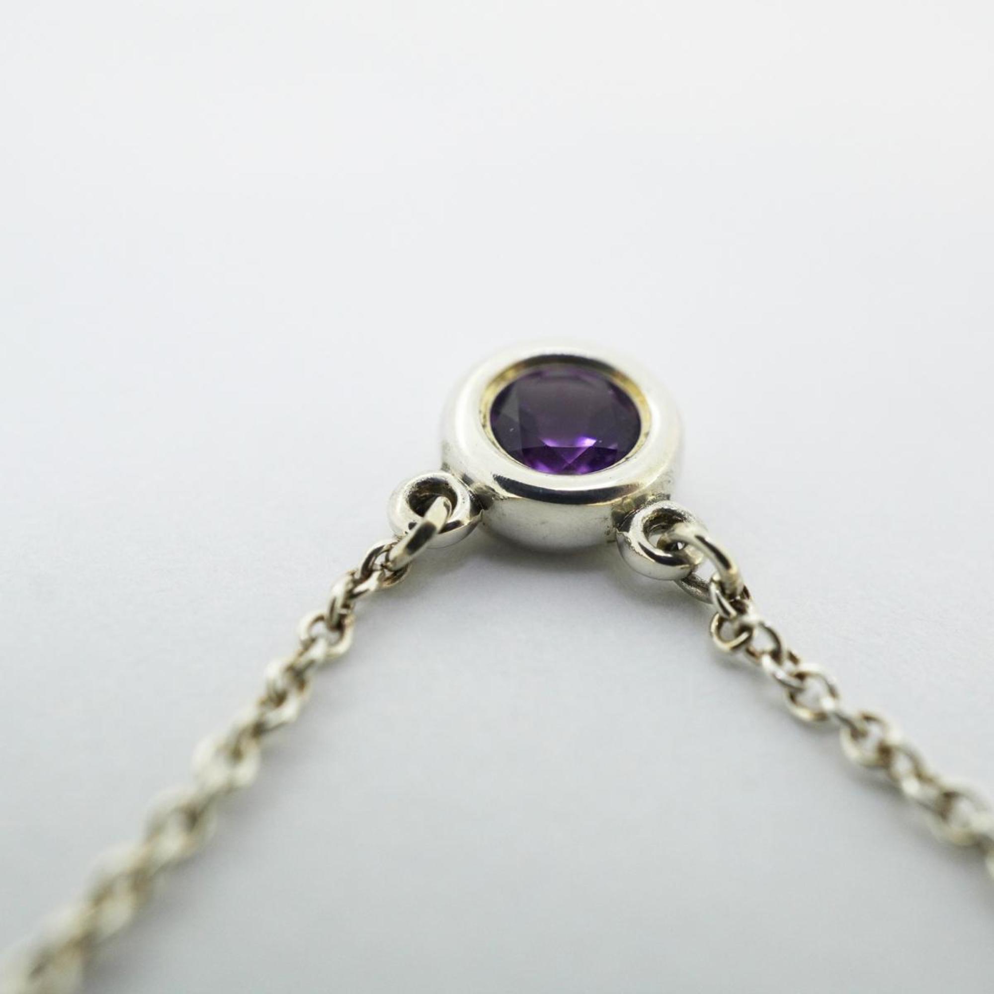 Tiffany Necklace Color by the Yard 925 Silver Amethyst Purple Women's