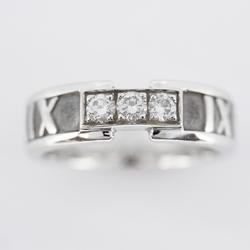 Tiffany Ring Atlas 3PD Diamond K18WG White Gold Ladies