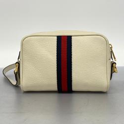 Gucci Shoulder Bag Sherry Line 517350 Leather Ivory Women's